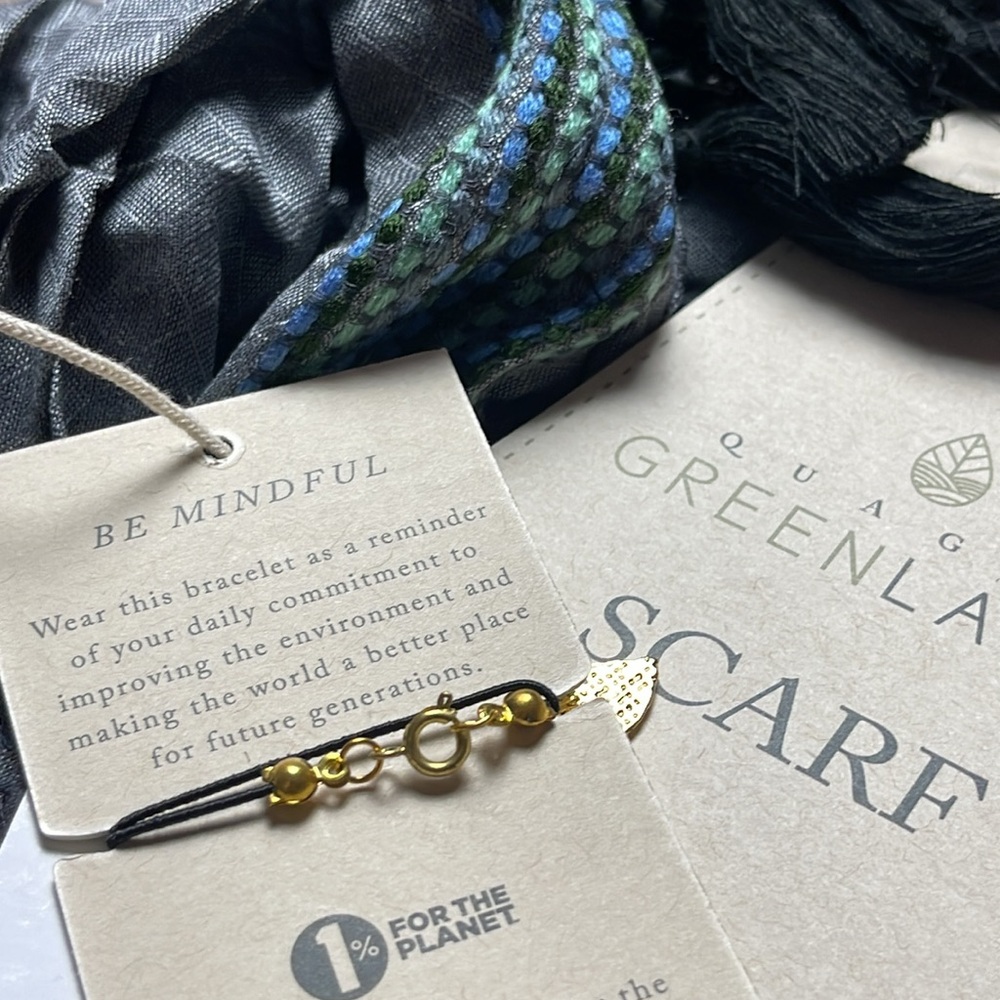 Eco Friendly Scarf + bracelet